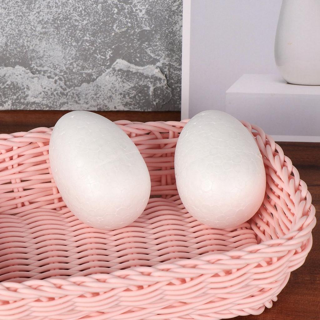 20Pcs DIY Easter Egg Foam Solid White 7Cm Painting Decor for Festival Craft Wedding Halloween Christmas Egg Foam