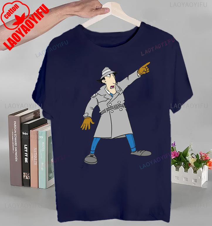 

Animated Detective Inspector Gadget Printed T-shirt Tops Animated Detective Inspector Gadget T Shirt High Quality Cotton 4XL