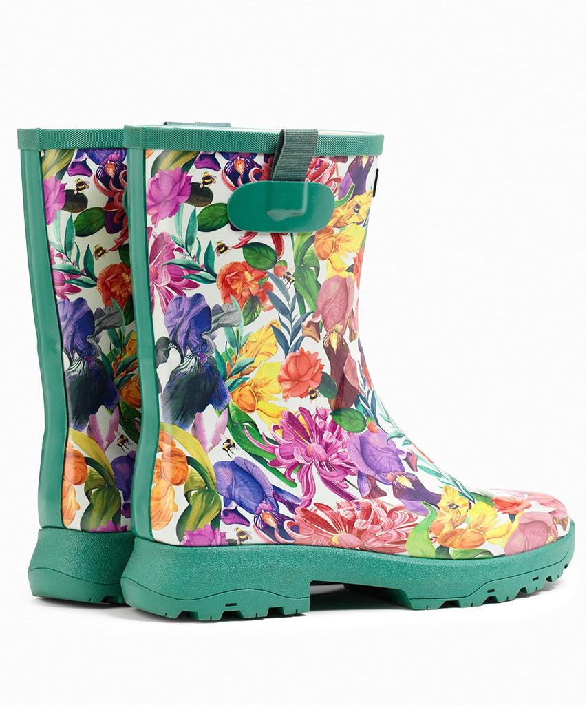 [Aigle] Rain Shoes [Official] Aria Print Rubber Boots ZZFS062 Women's Green 22.5 cm