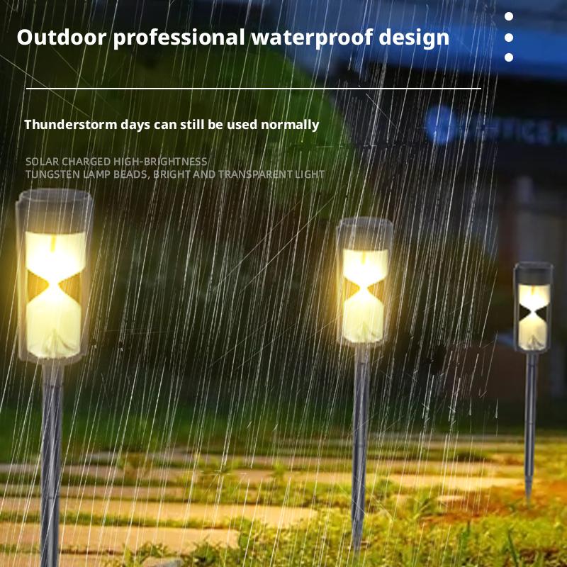 Solar Hourglass Light Outdoor Waterproof Garden Night Light Courtyard Decoration Grounded Landscape Light
