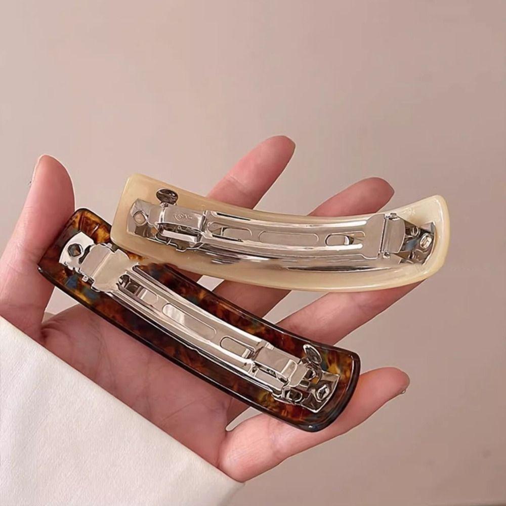 Elliptische Acetat Haarspange Bogen Große Haarnadel Mode Federklemme Mädchen