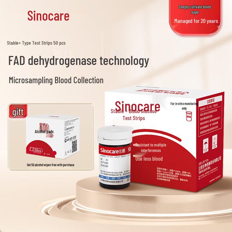 Тест-полоски для определения уровня глюкозы в крови Sinocare