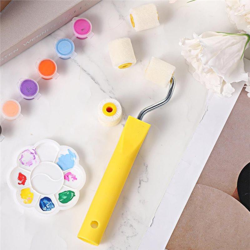 Feb.Mini Paint Rollers For Touch Up Trim Edges Corners Small Roller Brush For Touch Up Painting Tool Set