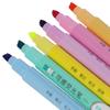 6PCS Durable Creative Color Doodle Pen Multi-color Double Head Smooth Writing Highlighters