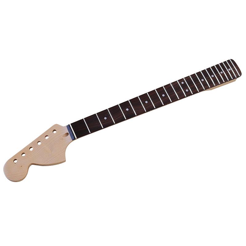 Linkshändiger 6-Saiten ST E-Gitarrenhals: Großer Kopf, 22 Bünde, Ahorn & Palisander, Mattes Finish, DIY-Modifikation