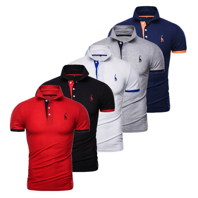 Pieces Summer Short-sleeved Men's T-shirt Fashion T-shirt POLO Shirt Men's Casual T-shirt Slim Polo Business High Quality Outdoor