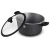 Aluminiumguss-Schmortopf Antihaftbeschichtet 28cm 6.5l Deckel Temperiertes Glas und Silikon Tfi Chambord Durand Dupont