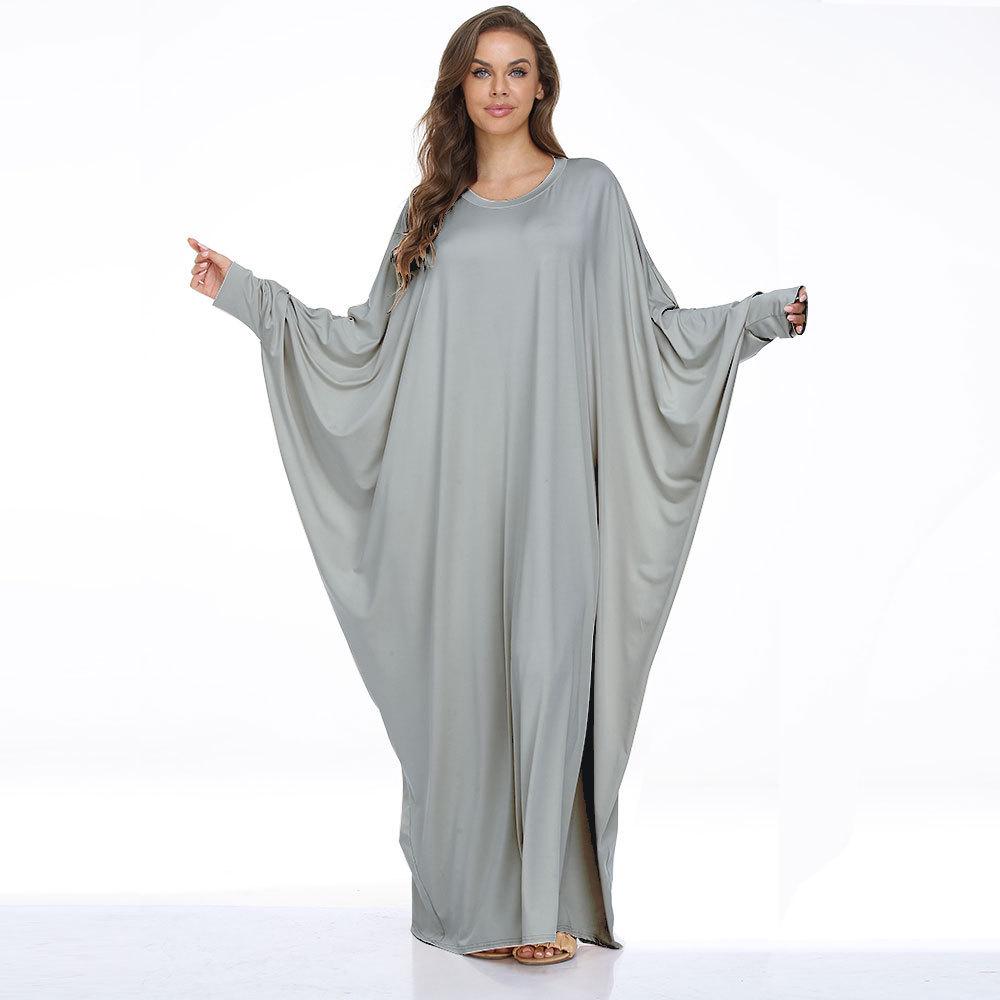 Dubai Plus Size Batwing Sleeve Casual Dress for Women - Muslim Robe