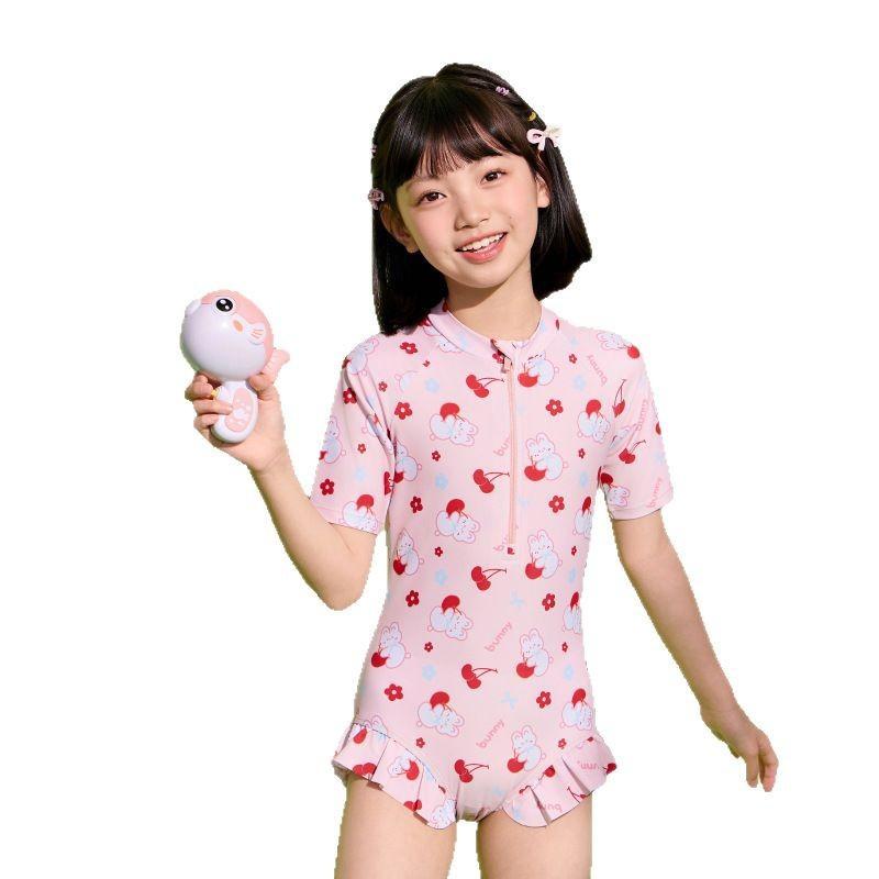 

Children s Color-blocked Hollow One-piece Swimsuit L