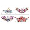Starium Women's Fashion Tattoo Sticker Large 4-Piece Set 1 Set B