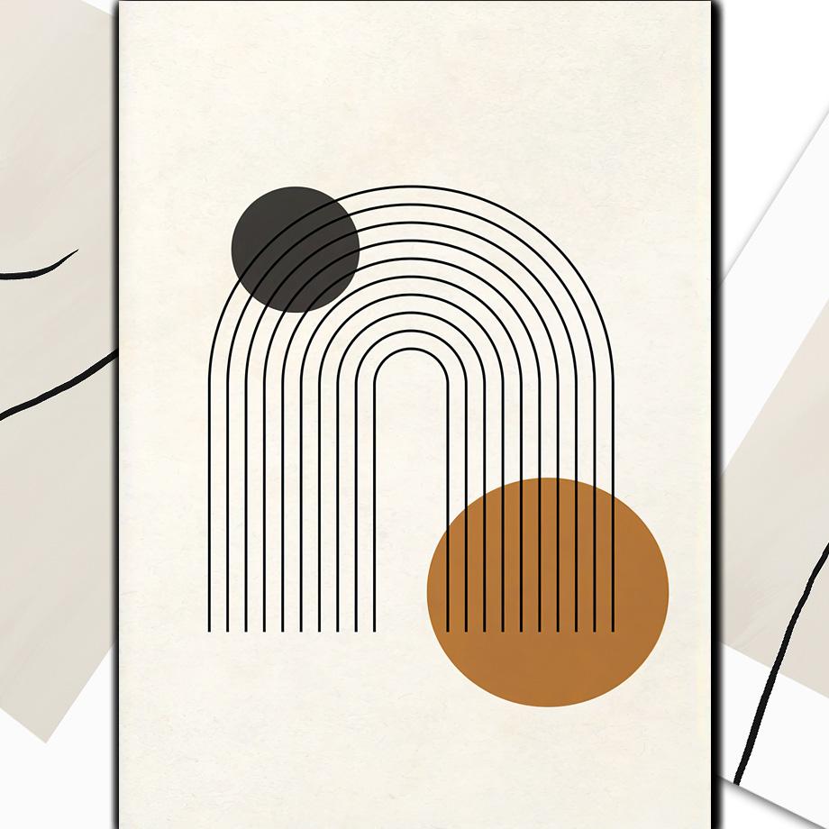 Sun Line Rainbow Girl Body Abstract Posters And Prints Simple Wall Art Canvas Painting Hotel Bar Pictures For Living Room Decor