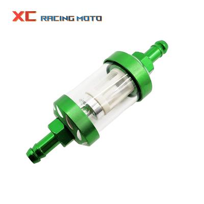 8mm CNC Aluminium Legierung Glas Motorrad Gas Kraftstoff Benzin Öl Filter Moto Zubehör für ATV KTM Honda Kawasaki YAMAHA SUZUKI