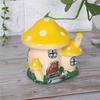 M-Modern-Miniature Statue,Resin Fairy Garden House Statue,Miniature Landscape Garden Decorative Plant Pot Ornament Durable Yello