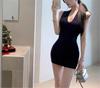 2026 pure desire wind v-neck knitted vest dress women's summer tight short skirt sexy waist hip skirt tide