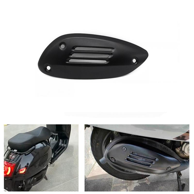 1 PCS Motorcycle Exhaust Pipe Cover Right Muffler Heat Shield Case Parts Accessories For VESPA GTS 125 250 300 GTV GTE 2013-2025