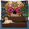 UHOMETAP Sugar Skull Tapestry, Day of The Dead theme Wall Art Bohemian Skull with Flowers Home Decor Tapestries for Bedroom Living Room Dorm Office