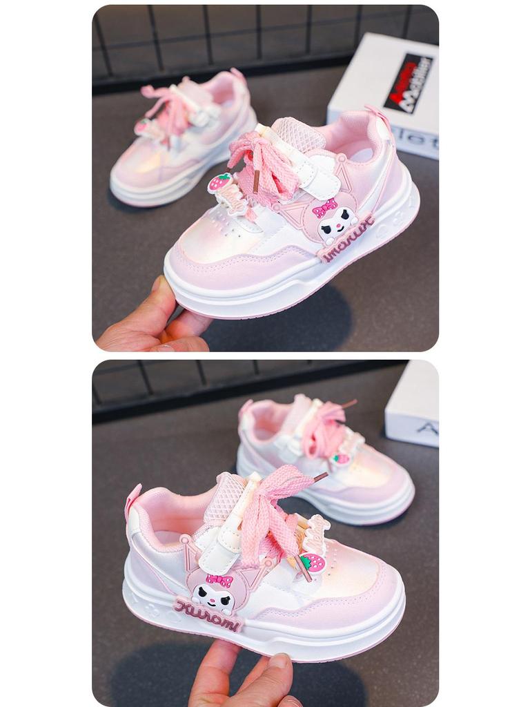 2025 Spring/Autumn Breathable Cartoon Skate Shoes for Girls - Comfortable & Cute Casual Children's Sports Footwear
