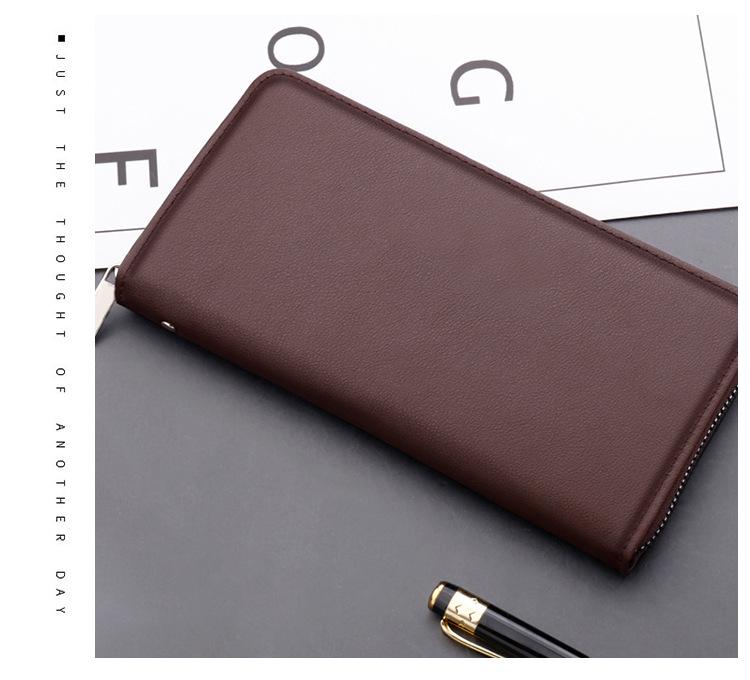 Men's Business Zipper Clutch: Large Capacity, Fashionable Handbag & Phone Wallet