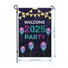 Happy New Year Garden Flag Seasonal Flags Garden Flag Double Sided Decorative Flags Yard Signs 2025 Holiday Garden Flags 12X18