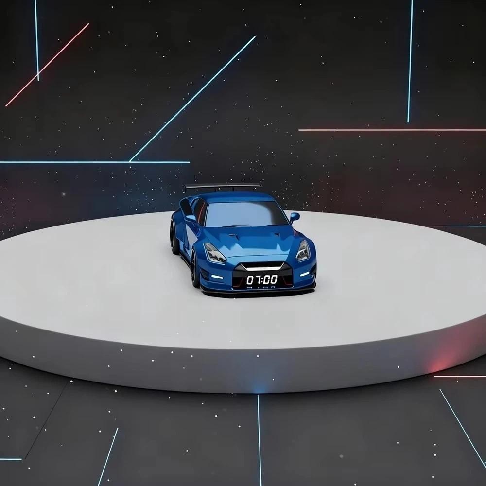 New LED Display Hyper-car Alarm Clock Super Car Shaped Portable Novelty Alarm Clock Creative Digital Clock for Car Enthusiasts