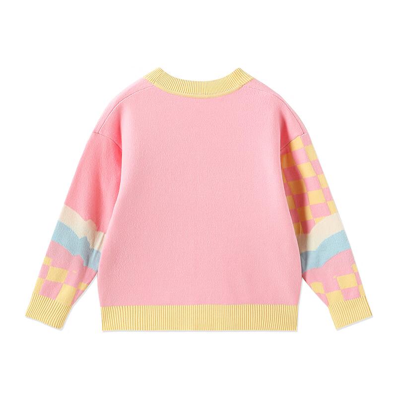 B.Duck Girls' Cartoon Knitted Cardigan Sweater