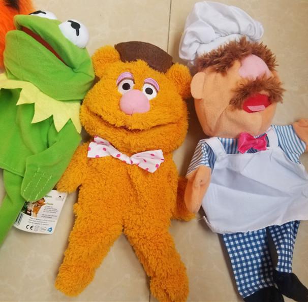 The Muppets Puppet Kermit Frog Fozzie Bear Swedish Chef Miss Piggy Gonzo WALDORF Plush Stuffed 28cm Hand Puppets Baby Kids Toys
