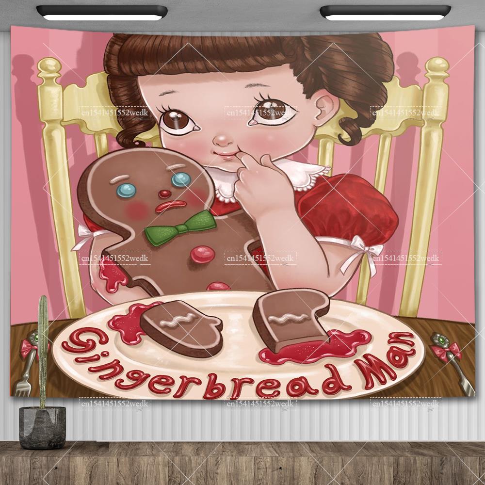 

Певица Мелани Мартинес Плакат музыкального альбома Crybaby HD Печатный настенный гобелен Эстетическое украшение комнаты Фон Подарок фанатам 95x73cm