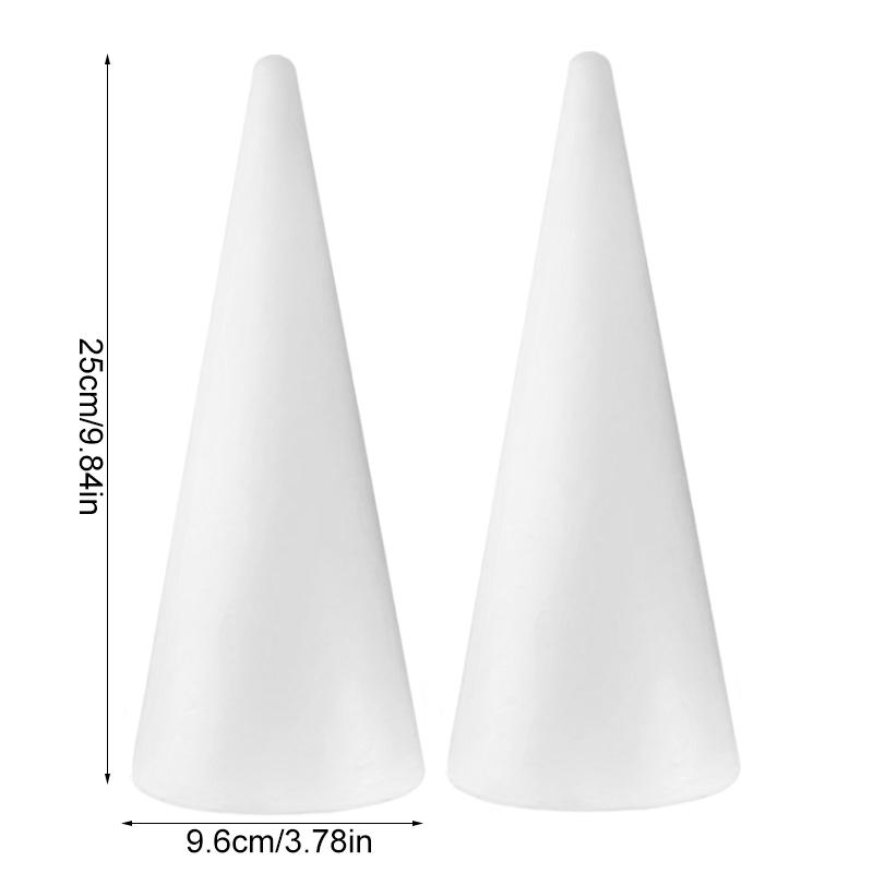 2PC Foam Art Studio DIY Christmas Tree Gnome Making White Table Decor Multiple Sizes Available
