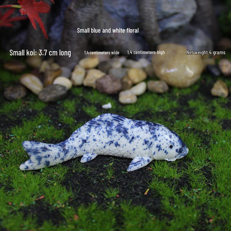 Realistic Koi Fish Micro Landscape Aquarium Ornament Resin Figurines