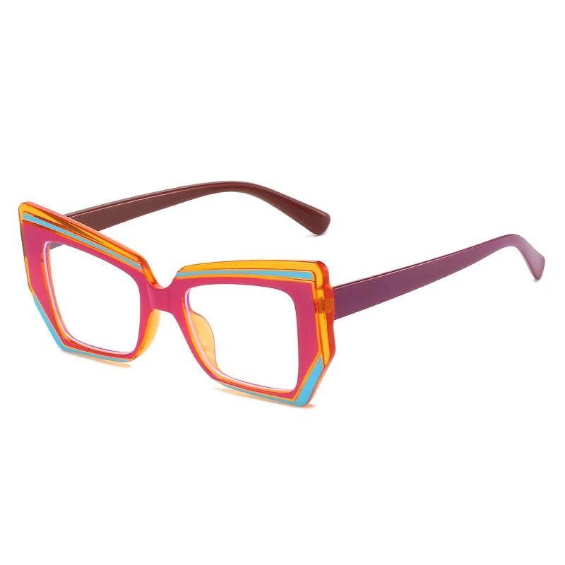 

SHAUNA Ins, популярные модные многоцветные многоцветные очки «кошачий глаз», женская прозрачная оправа для очков с защитой от синего света, оптическая мужская оправа