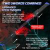 Colorful lights, cool spray laser sword, lightsaber toy, double sword combination, lightsaber, star spray sword