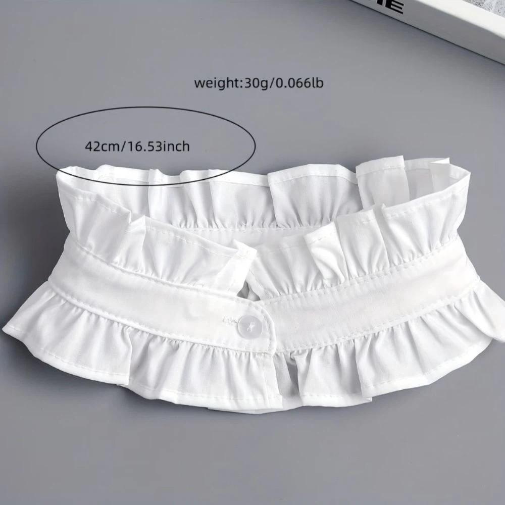 Stand Collar Ruffled Detachable Collar Polyester Decorative Neck Ruff For Women