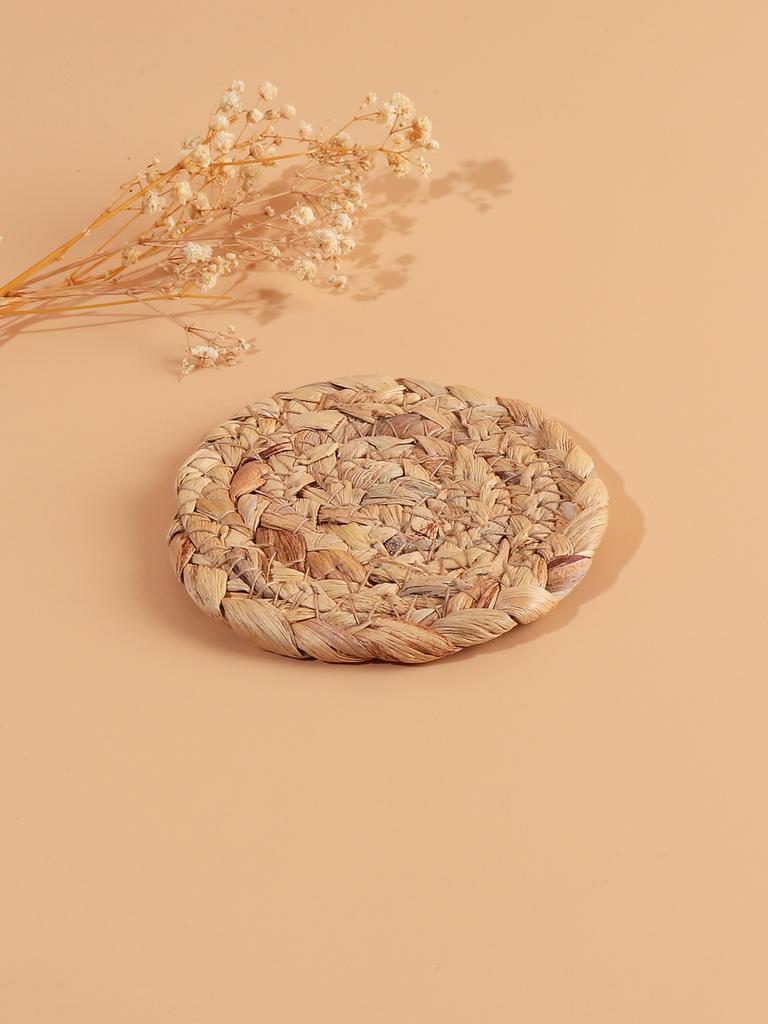 Linen Straw Insulation Mat, Dining Table Placemat, Straw Coaster, Home Mug Mat