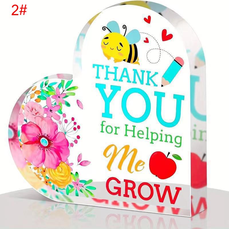 Thank You Teacher Gifts For Her Nursery Teaching Assistant Heart Acrylic Plaque