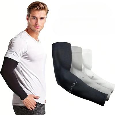 1 Pair Fashion Sun Ice Silk Sleeves Unisex Summer Sun Protection Arm Sleeves Suitable for Outdoor Riding, Driving, Fishing
