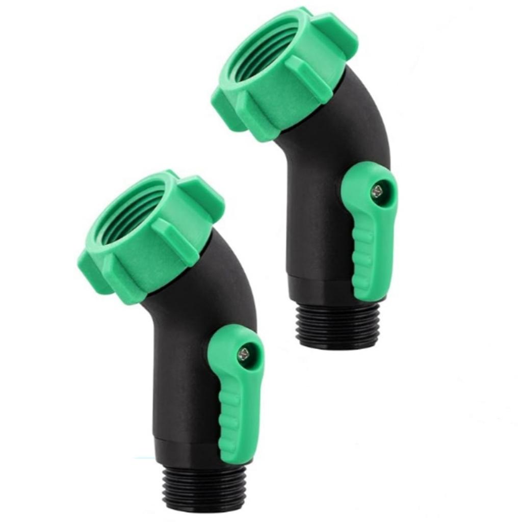 Auslaufsicherer ergonomischer Gartenschlauch-Absperrhahn Korrosionsbeständiger Kunststoffadapter 2 Stück für Camper Schiffe Outdoor-Nutzung
