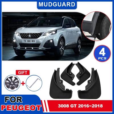Mudguards for Peugeot 3008 GT 4008 2016~2022 2017 Mudflaps Fender Flap Splash Guards Mud Auto Parts Wheel Car Cover Accessorie