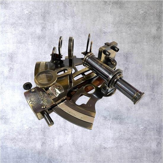 Brass Nautical Sextant for Navigation Marine Instruments, Maritime Decor, Collector's Gift for Sailor  Ocean Lovers
