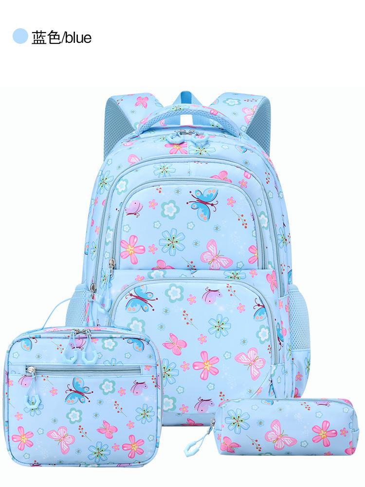 3pcs/set Cute Student Backpack Primary Schoolbag Rabbits and quicks and Kawaii Student Backpack Teenage Girls Handbag Rucksack