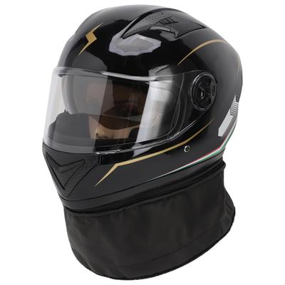 Full Face Helmet with Detachable Neck Warmer, Breathable and Comfortable Liner, Lightweight Bike Riding Helmet for Men