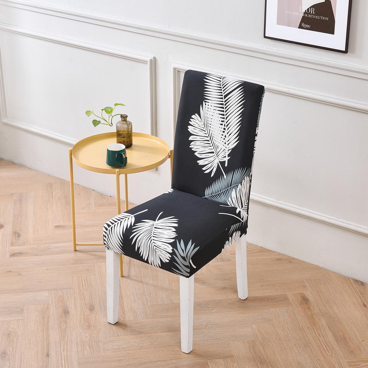 

1/2/4/6 Digital-Printed Stretch Chair Covers. Polyester, elastic, durable. For dining, kitchen, living, office. Home decor. 1pc