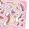 8 Sheets/Set Cartoon Kawaii Unicorn Hot Stamping Shiny PVC Transparent Stickers for Kids Scrapbook Handbook Decoration