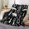 1pc Cozy Mushroom Pattern Flannel Blanket - Soft, Warm, Lightweight, and Comfortable for Home, Sofa, Bed, Travel, Camping