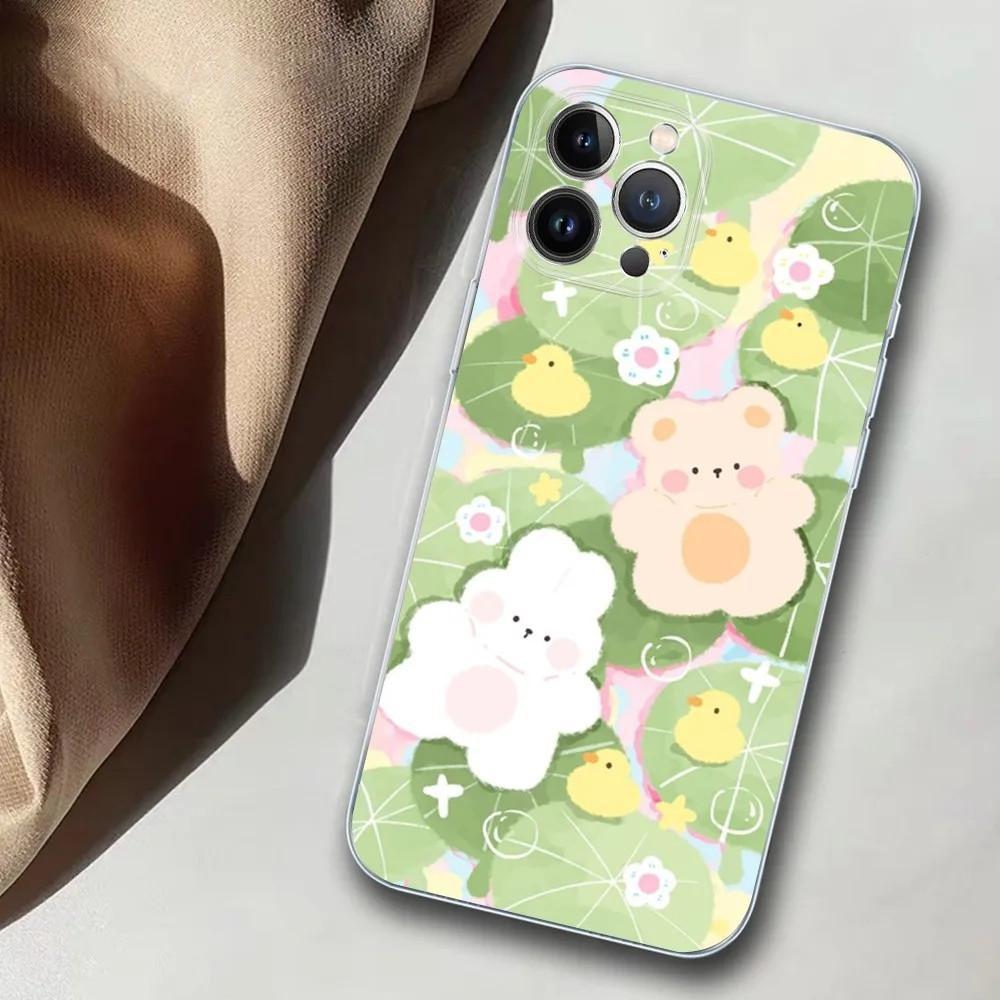 Husă pentru telefon mobil iPhone15 Pro, husă pentru telefon mobil cu iepurași drăguți și prietenii lor, trimiteți poze.