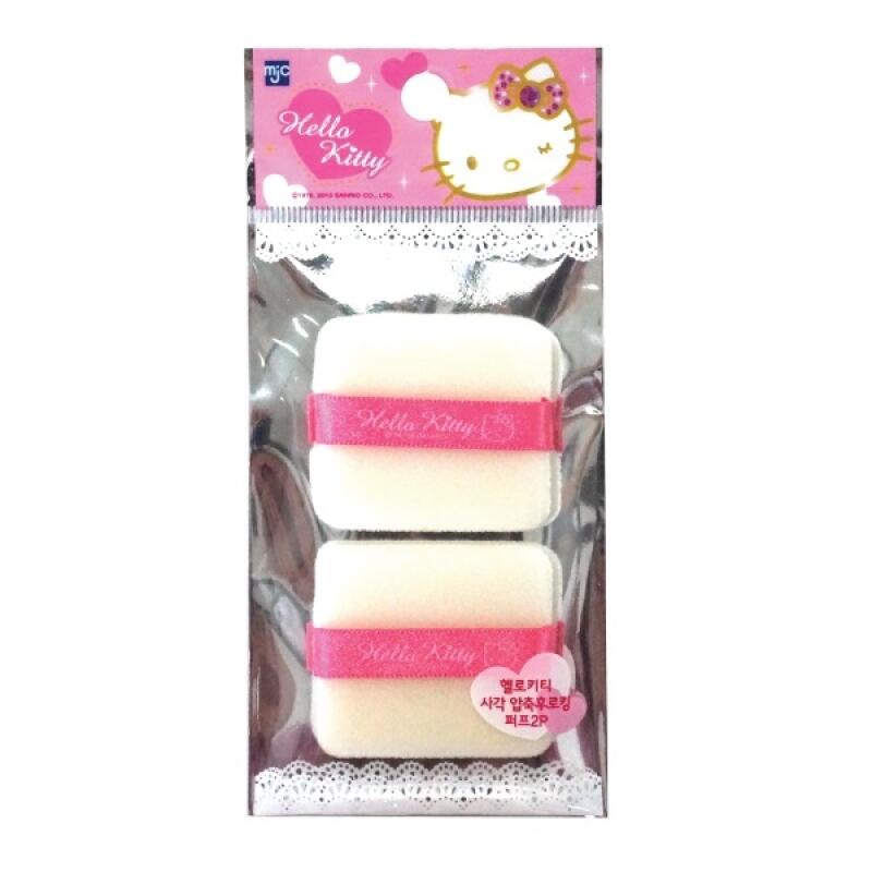 Hello Kitty Square Compressed Flocking Puff 2P