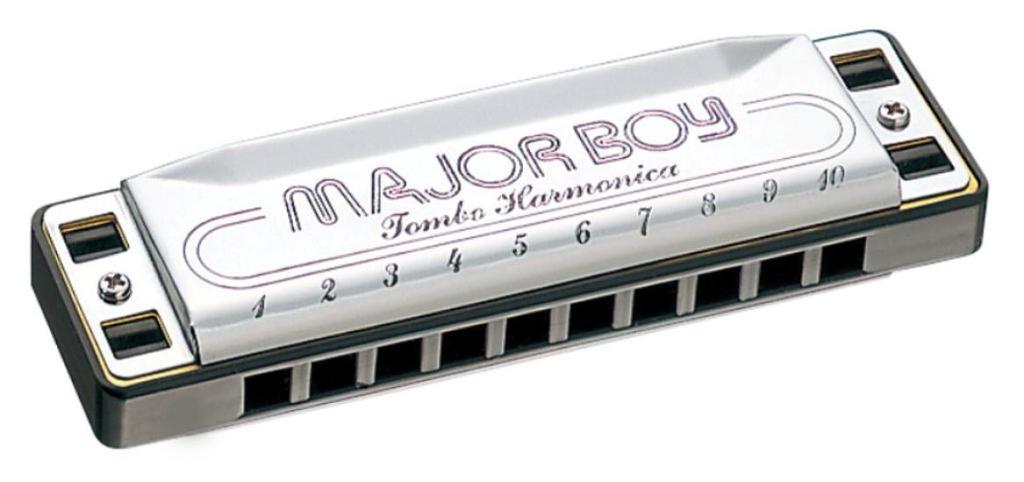 TOMBO 10-Hole Harmonica, F Key, Major Boy 1710