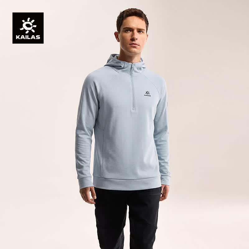 KAILAS XM4 Men's Hooded Half-Zip Merino Wool Fleece KG2532194