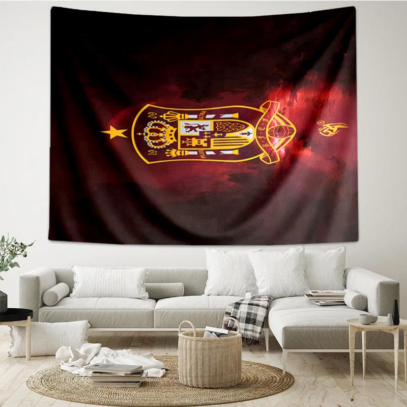 1PC Spain's Royal Emblem Printed Tapestry Room Decoration Wall Hanging for Living Room Bedroom, Dormitory, Birthday and Christmas Gifts