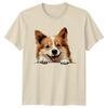 Cute Peeking Dog TShirt Corgi Dogs Birthday Gift For Him And Her