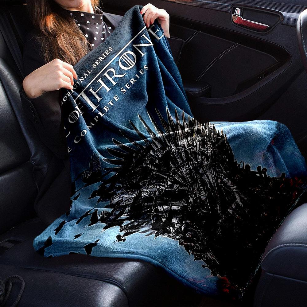 1pc Game of Thrones The Complete Series Flannel Blanket Soft Warm Throw for Home, Office, Travel, All-Season Cozy Bedding GiftL1258